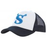 Kids' trucker cap - mod. 3822:White, Polyester, Navy